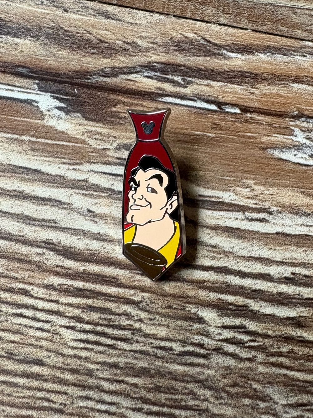 Disney Beauty & The Beast Gaston Tie Hidden Mickey Trading Pin